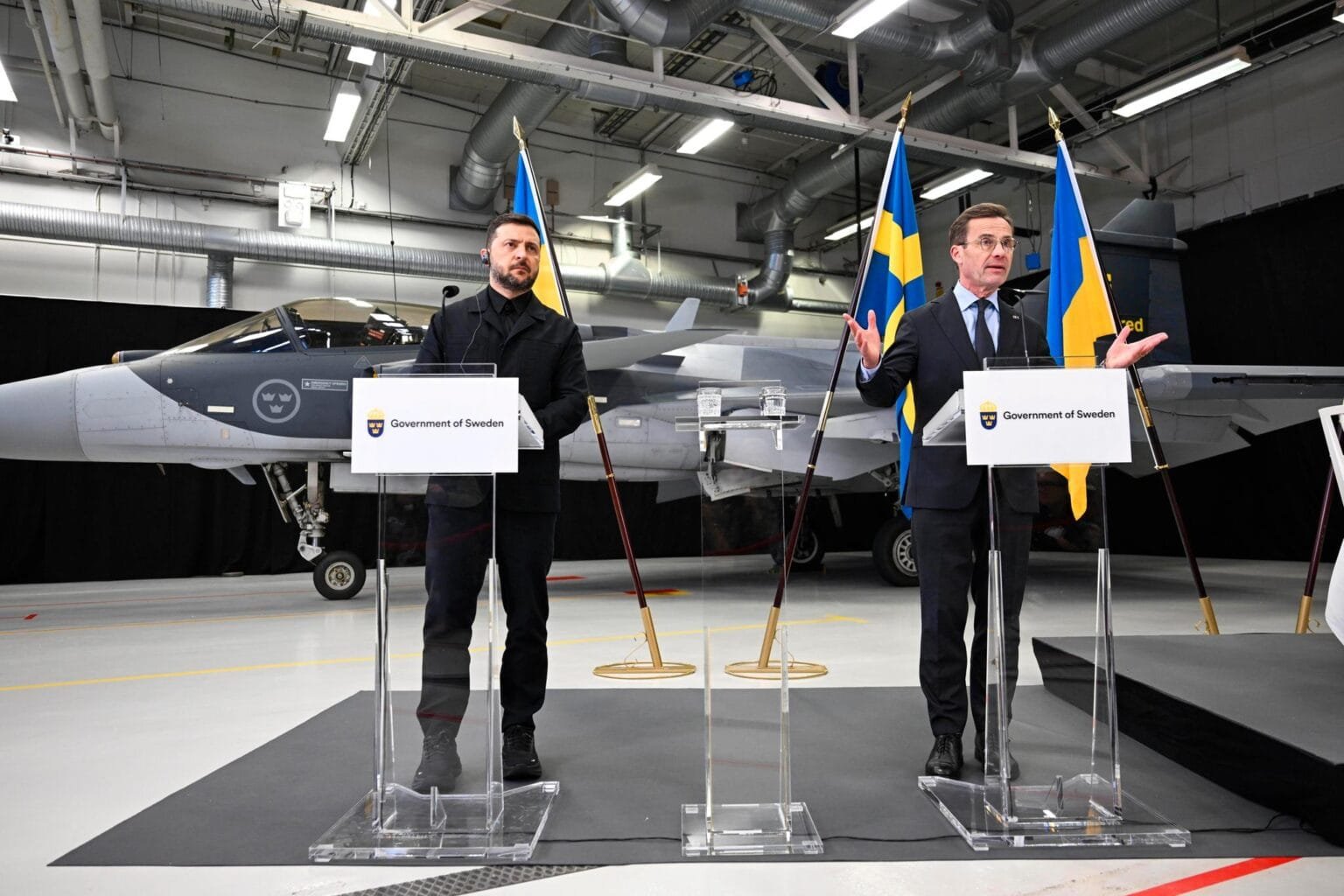 Sweden and Ukraine sign letter of intent for up to 150 Gripen E fighter jets